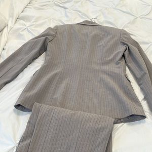 Tahari Grey Stripe Suit
